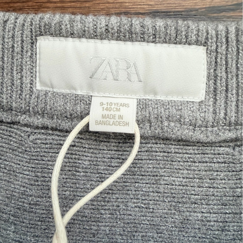 NWT Zara Girls Gray Sweater Skirt - size 9/10 - Picture 3 of 3
